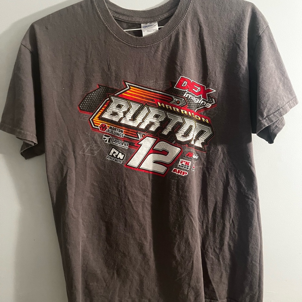 Gildan Vintage Gray Racing Graphic Tee